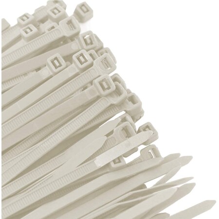Us Cable Ties Cable Tie, 6", 18 lb, Natural Nylon, 100 Pack LD6N100